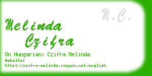 melinda czifra business card